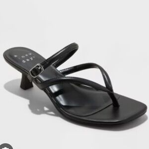 A New Day Women's Black Strappy Heels